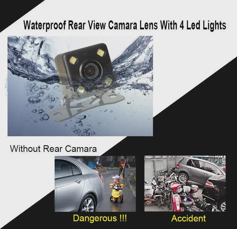 4.3" 1080P Car DVR Mirror Dash Cam with Rear View Camera Kit