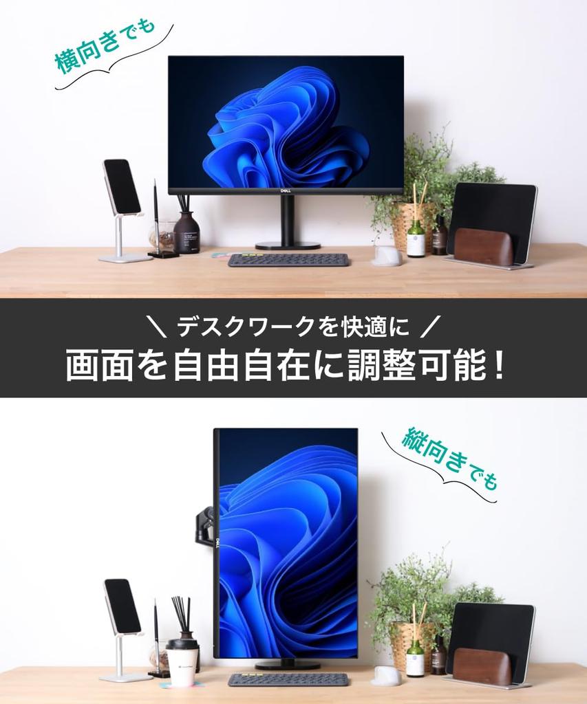 LOE Single Monitor Arm Display Stand Gas Spring Long Stable Desk Mount LOL1 Pro Black