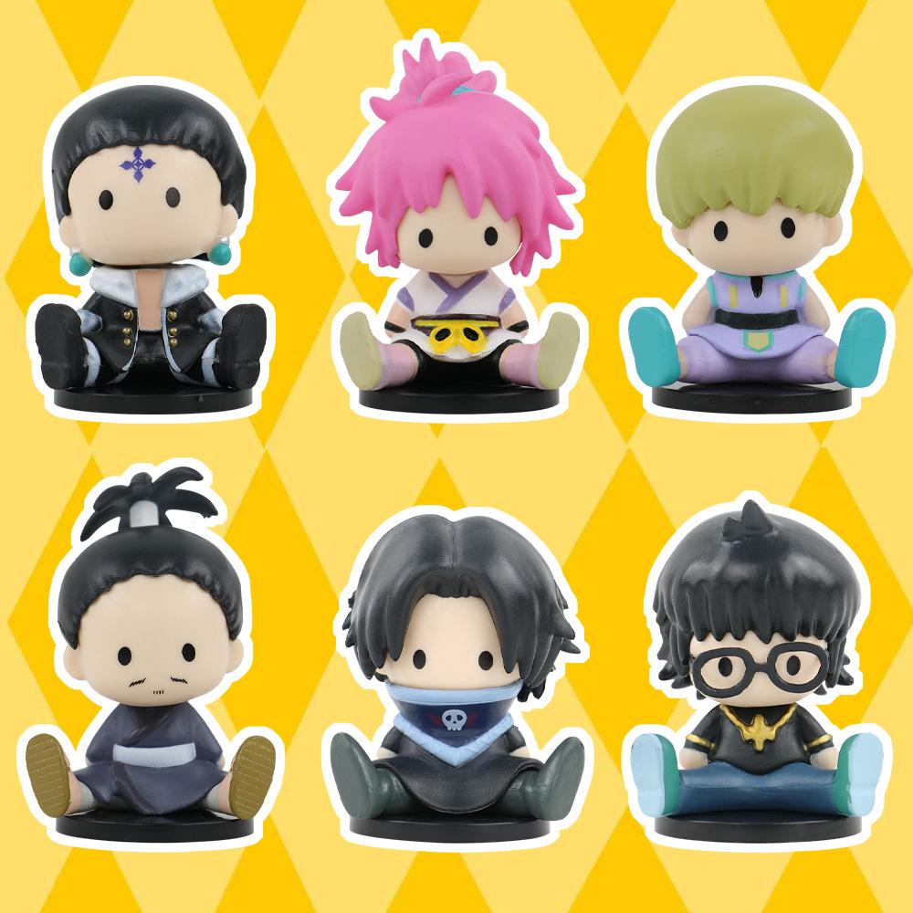 9cm Anime Hunter X Hunter GON FREECSS Anime Figure Killua Zoldyck Action Figure Kurapika Small Eyes Collectible Model Doll Toys