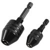 A95I-2Pcs Hex Shank Keyless Drill Chuck, Screwdriver Converter Drill Adapter Quick Change Drill Bits Tool(0.6-8Mm, 0.3-3.6Mm)