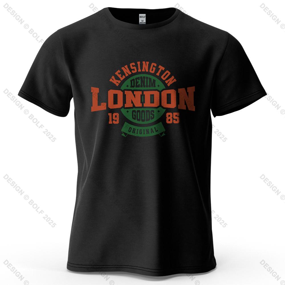 London 1985 Printed Men's T-Shirt 100% Cotton Oversized Vintage Classic Graphic Tees for Women Tops Tees Casual Streetwear