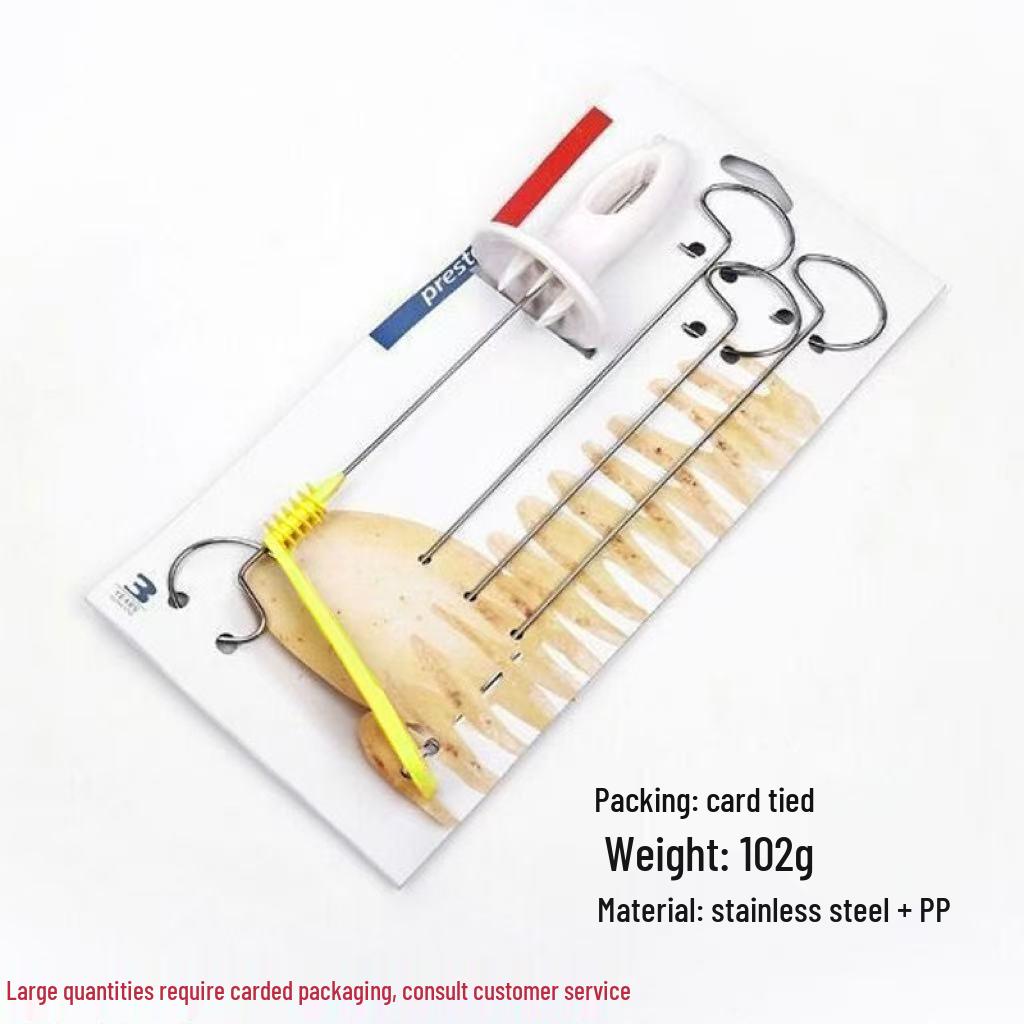 Large Hand-Crank Spiral Potato Slicer and Skewer Maker