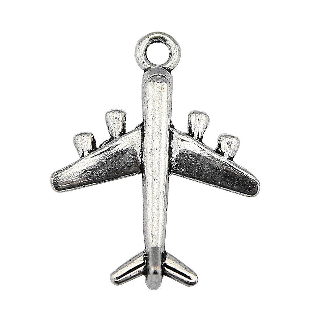 Airplane Charms Multi Color Alloy Car Pendants For Travel Themed Jewelry