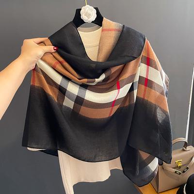 Yeni Moda Kadın Güneş Kremi Sıcak Rüzgar Geçirmez Soğuk Uzun Şal Dört Mevsim Eşarp Kadın