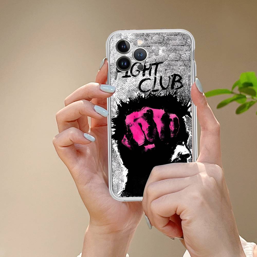 M-Movie F-Fight Club For IPhone 17 16 15 14 13 12 11 Pro Max Plus Mini Funda For Transparent Cover iPhone 15pro max