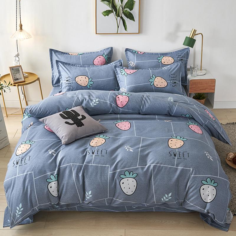 Conjunto de capa de edredom floral com margaridas brancas, flores frescas estampadas, tamanho queen macio e agradável à pele, conjunto de cama com fronhas