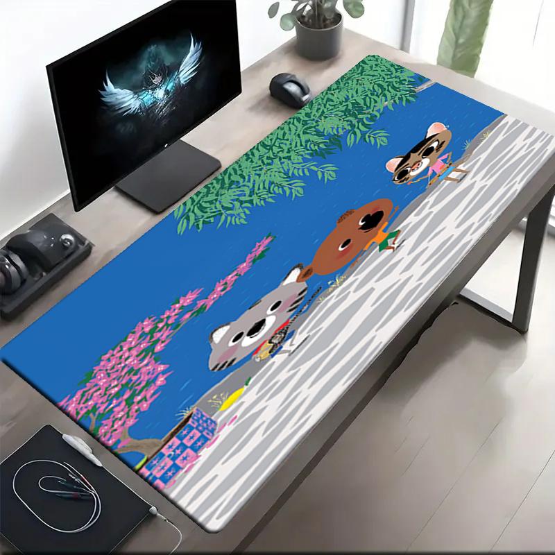 Mouk Theme Mouse Pad, Non Slip Rubber Base, Multifunctional Office & Home Decor, Perfect for Workspace Personalization.