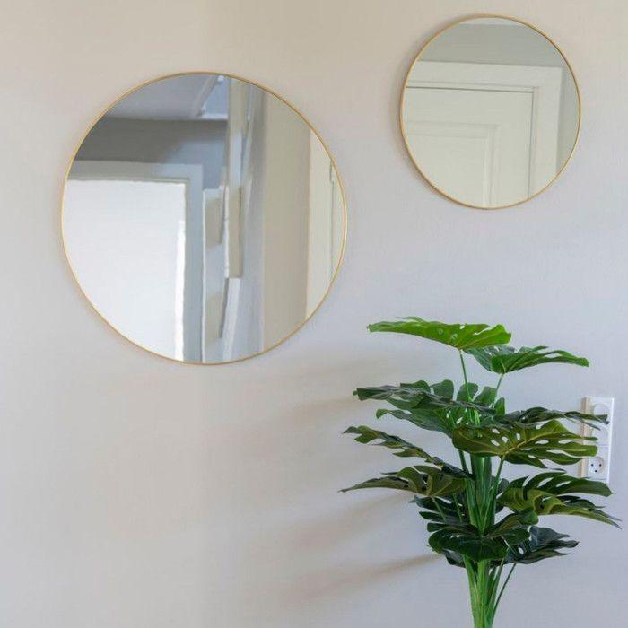 Spegel - EBUY24 - Madrid - Ø80 cm - Mässing - Rund