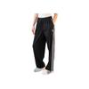 Calças Casuais Soltas de Cintura Média Listradas do MLB New York Yankees Unissex Pretas 3APTB1143-50BKS