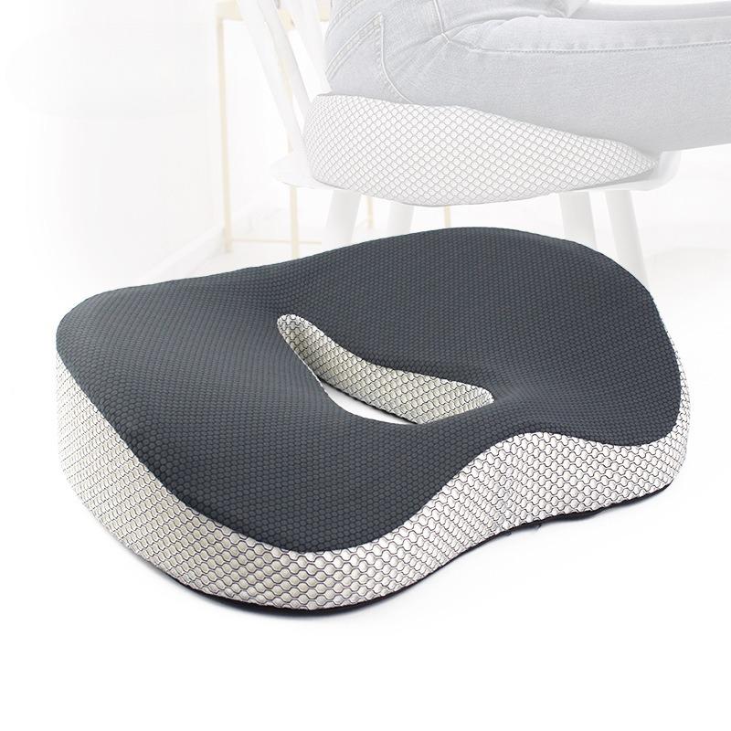 Beautiful Buttock Seat Cushion Slow Rebound Memory Cotton Universal Office Seat Car Seat Cushion and Breathable and Comfortable 40x38x10cm серый