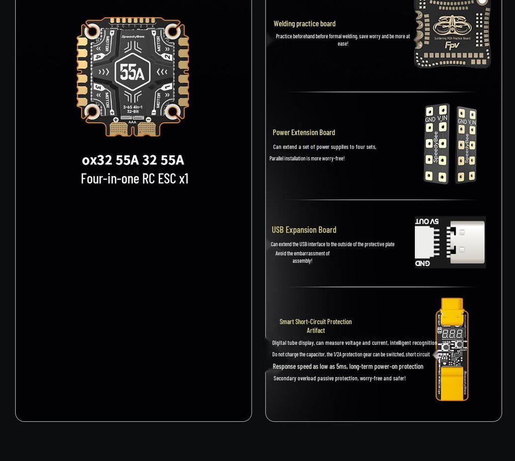 SpeedyBee F405 V5 4-in-1 ESC & FPV Flight Controller.