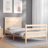 VidaXL Bed Frame with Headboard 90x200 Cm Solid Wood 3194621