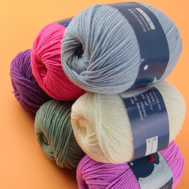 DIY Knitting Yarn Cotton Yarn Cream Hand Washable Knitted Yarn Easy To Store