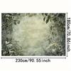 1 piece of natural flower greenery background fabric - polyester surface for weddings and parties