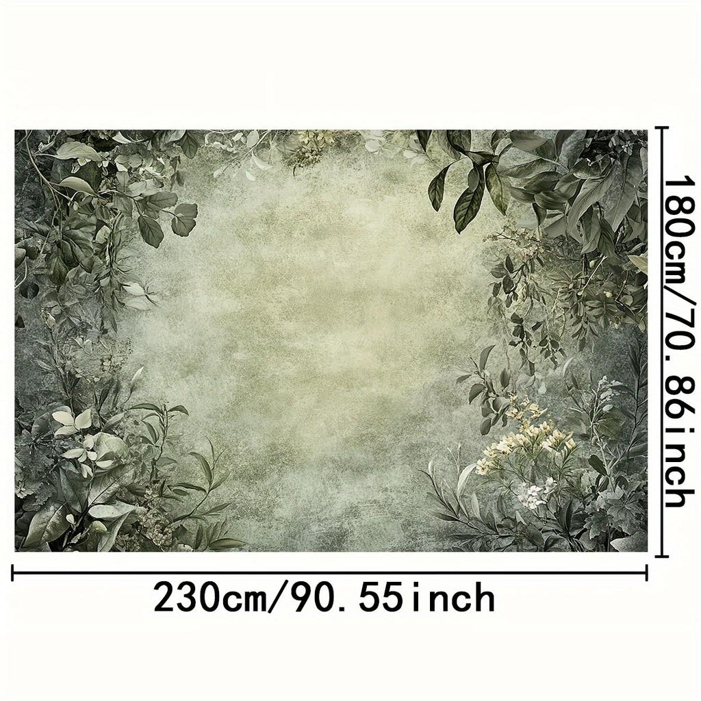 1 piece of natural flower greenery background fabric - polyester surface for weddings and parties
