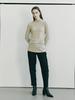 NOUVE Wool Side Shirring T-Shirt - Beige