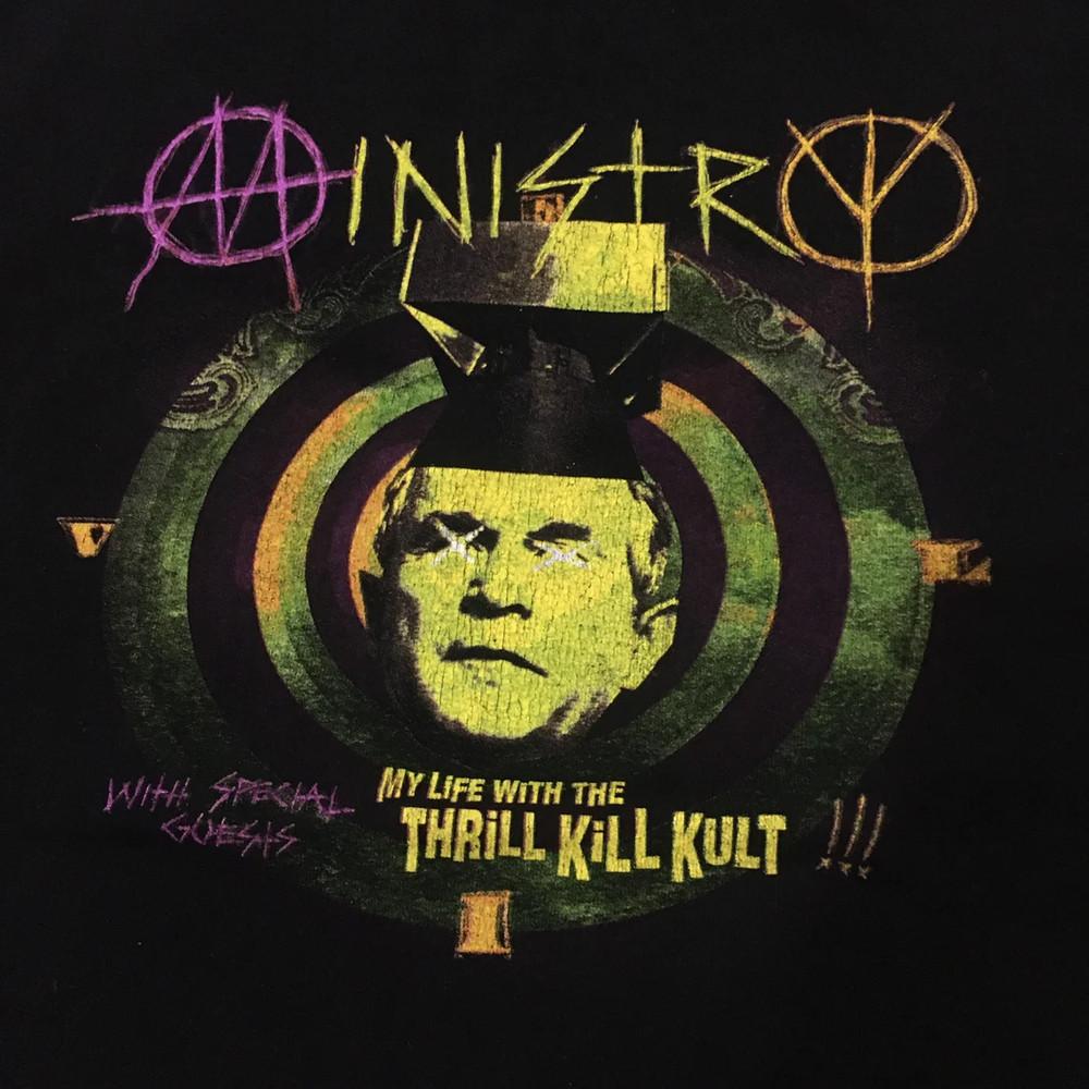 Ministry Band Tour Black T-Shirt Cotton Full Size Unisex Unisex T-Shirt XXXL