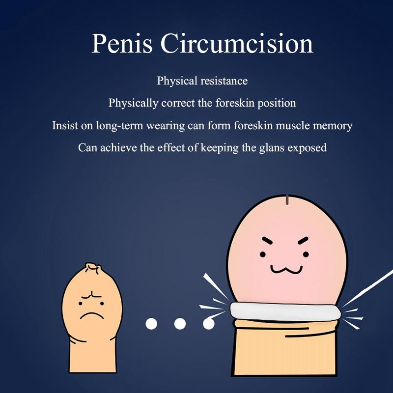 2PCS Silikon Männliche Vorhaut Corrector Widerstand Ring Verzögerung Ejakulation Penis Ringe Sex Spielzeug für Männer Täglich/Nacht Cock ring