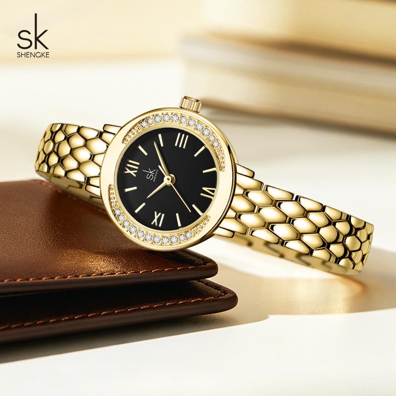Shengke New Design Women's Quartz Watches Top Brand Ladies Wristwatches Original Female Best Elegant Gifts Clock