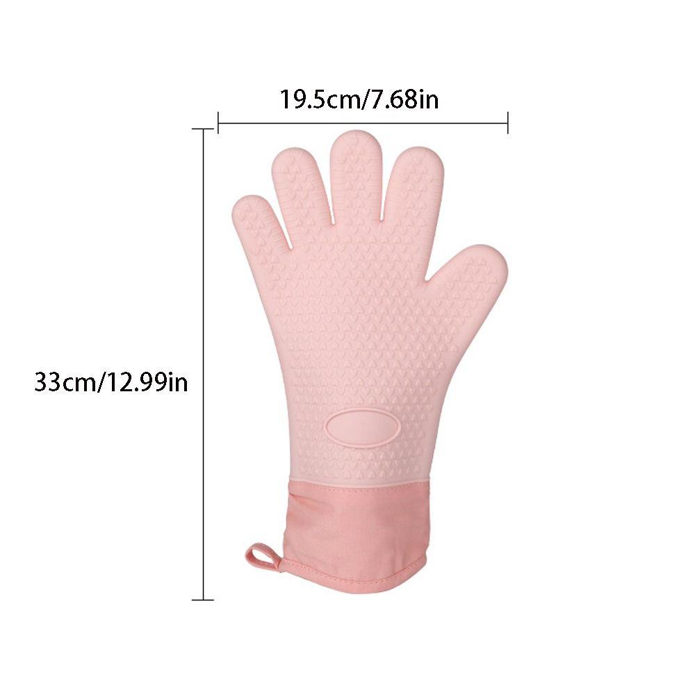 Heat Resistant Baking Gloves Double Layer Kitchen Gloves Baking Utensils Oven Gloves  Home