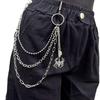 European & American Trendy Hip Hop Skull Spider Pendant Waist Chain for Women