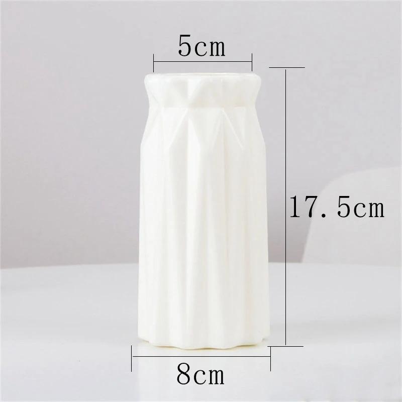 

1шт пластиковая ваза для украшения дома белый имитация керамического цветочного горшка для растений корзина скандинавская свадьба декоративная столовая спальня