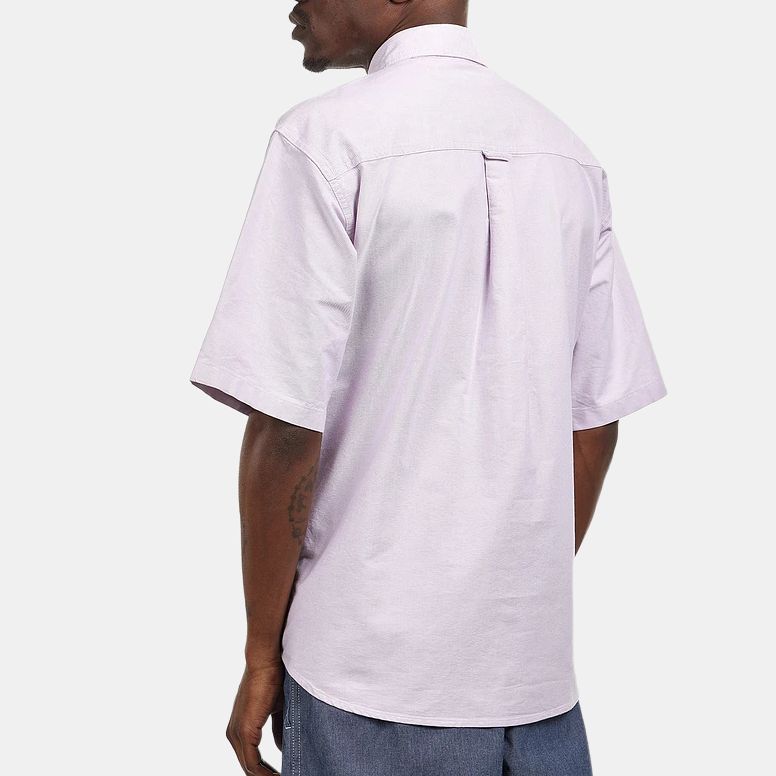 Carhartt WIP Minimalist Fashion Comfortable Loose Logo Embroidered Short Sleeve Shirt Men Shirts Pink I031454-2V5-XX