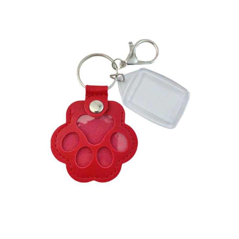 Leather Pet Fur Keepsake Keychain: Cute Cat & Dog Hair Bag Charm Ornament