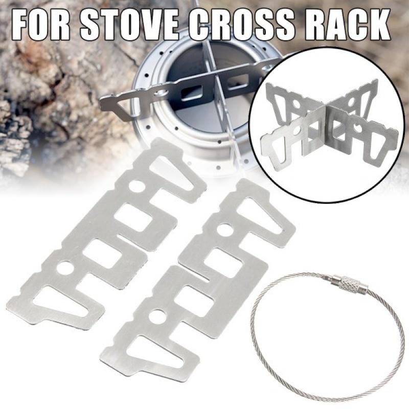 Stainless Steel Outdoor Camping Picnic Alcohol Stove CrossStand Stove HolderTool