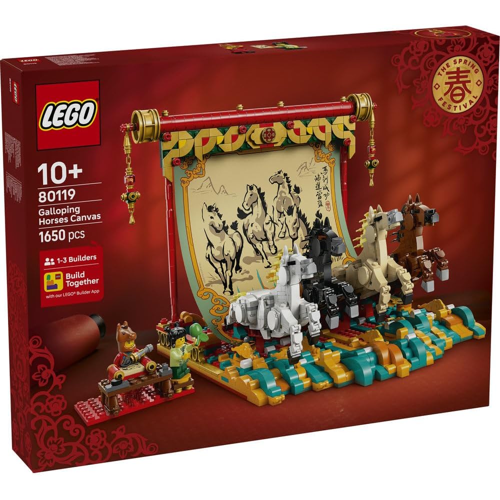 LEGO Festa di Primavera Cavallo al Galoppo Blocchi da Costruzione Giocattolo per Bambini Età 10-12, Regalo Decorativo per Ragazzi e Ragazze 80119