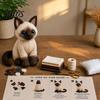 Kit de Manualidades para Adorno de Gato Patchwork DIY, Crea un Adorable Adorno, Animal 3D Costura Tela Pre-cortada Gatito Lindo para Adultos Principiantes, Decoración del Hogar