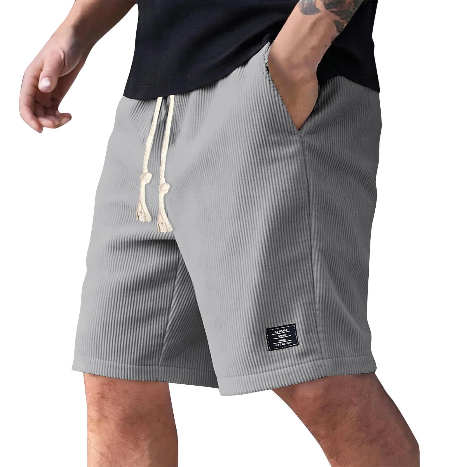 

Men s Summer Casual Shorts Men s Fashion Sports Textured Shorts XL срібний