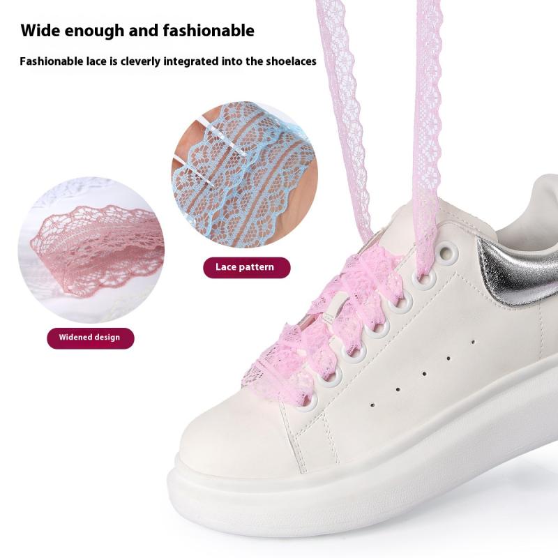 Flat Lace Shoe Laces Fancy Shoelaces For Women 120Cm Length Canvas Sneakers Outdoor Casual Shoes Shoelace
