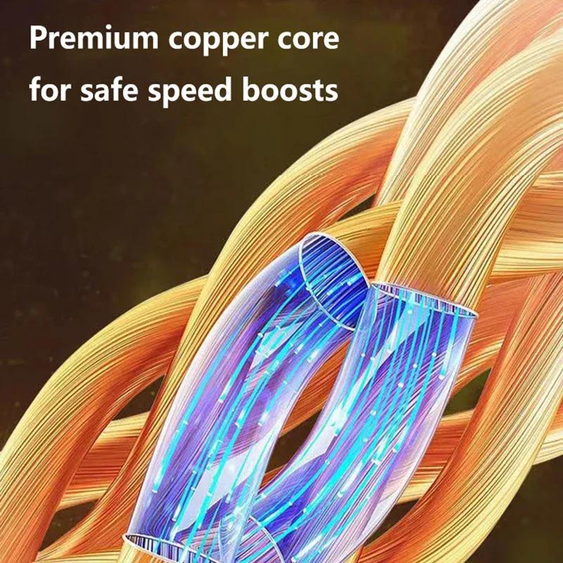 111W Cable Flash Charge Data Cable High Speed Transmission Durable USB To C Data Cord Soft PVC Fast Charging Cable For Phone