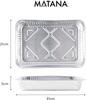 Barquettes en aluminium jetables - matana - 2000ml - 31x21cm - réutilisables - étanches