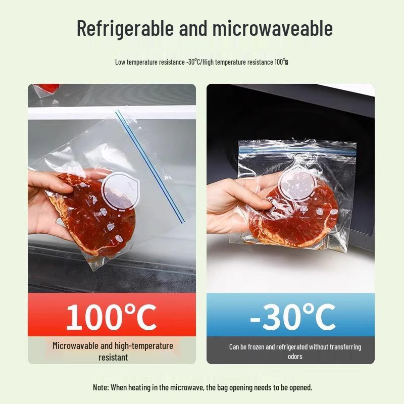 Zesílené mrazicí sáčky se zipovým uzávěrem pro domácí skladování potravin