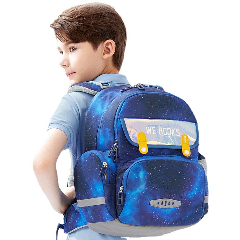 

Pink & Blue Starry Sky Elementary Backpack with Spine Protection for Grades 1-6 Фіолетовий