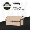 Leather Car Trunk Storage Box with Logo - Multifunctional Folding Organizer