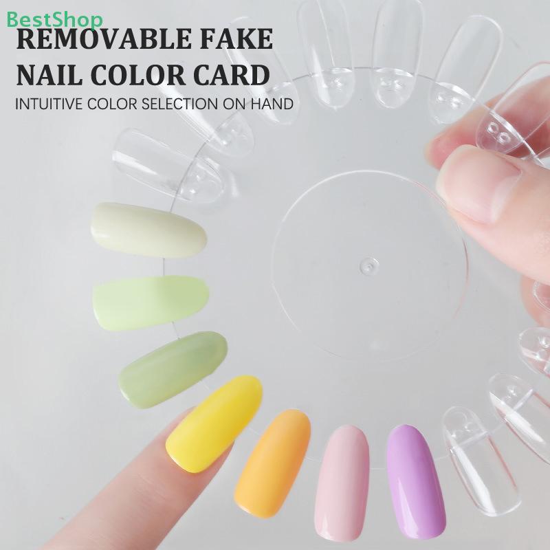 Fake Nail Display Sticks Plastic Nail Color Card Nail Polish Stand Practice Manicure Tools