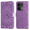 For Oppo Reno13 Pro 5G Case Sunflower Imprint Leather Wallet Phone Cover