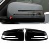 2PCS Black Wing Mirror Cover Caps for Mercedes Benz W204 W176 W212 CLA250 C63