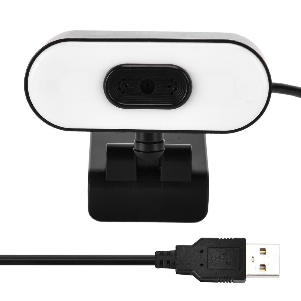2K Autofocus USB Camera 1080P HD Fill Light Computer Webcam with Microphone for Live Video