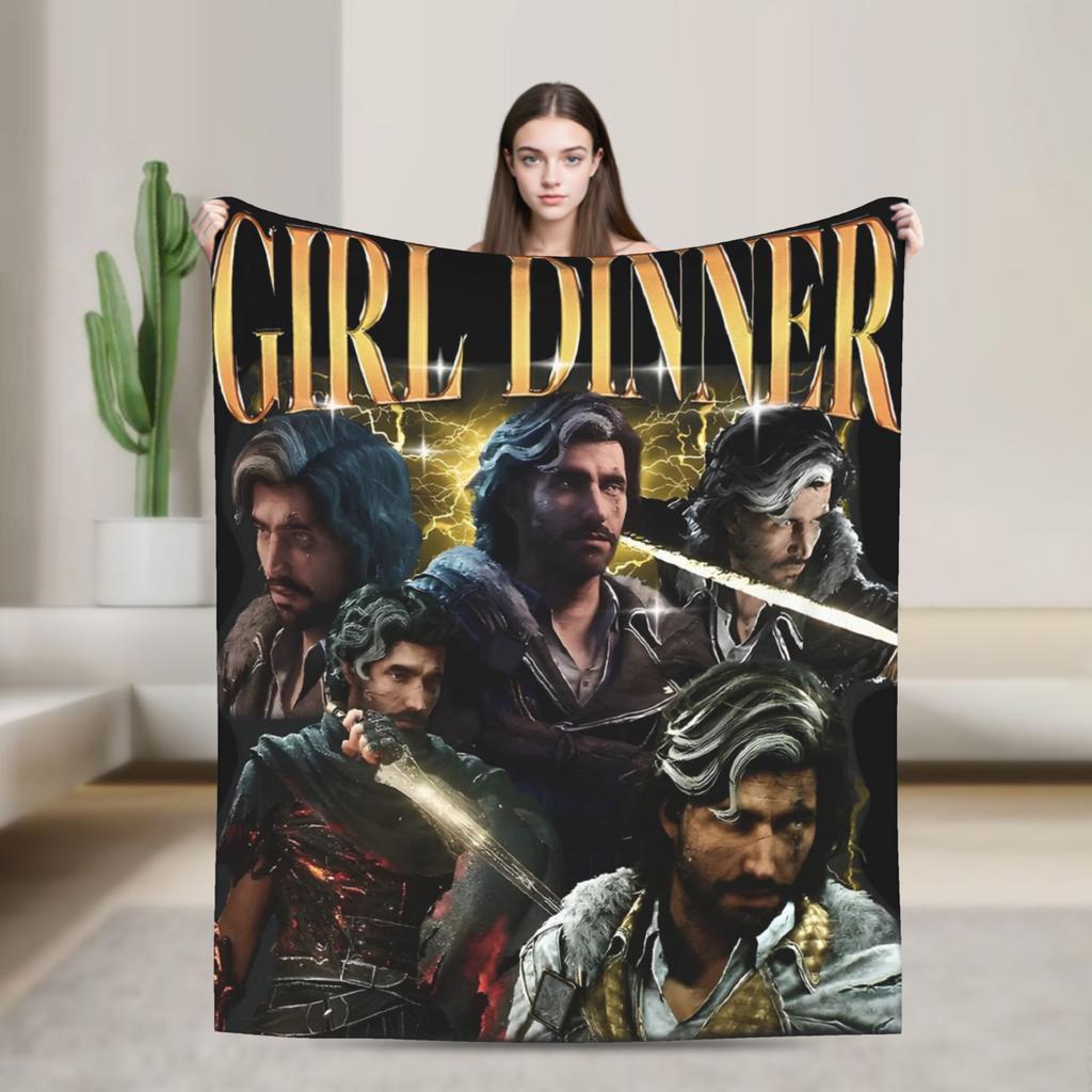 Retro Video Game Clair Obscur Expedition 33 Blankets Flannel Throw Blanket For Outdoor Soft Design Quality Bedspread Gift
