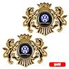 2pcs Silver 3D Metal Car Badge Trunk Window Sticker For VW R Jetta Golf Beetle CC GTI R32 MK4 motion Polo Auto Accessories DecalNB3