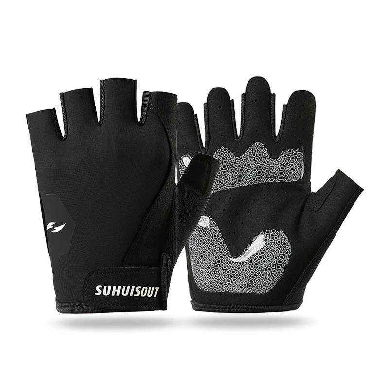 Unisex Gym Gloves Half-Finger Weightlifting Pull-Ups Cycling Yoga Breathable Anti-Slip Wear-Resistant