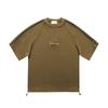 Ragshou Sleeve T-shirt Men's Short Sleeve Summer American Zipper Loose Large Size Embroidered Half Sleeve