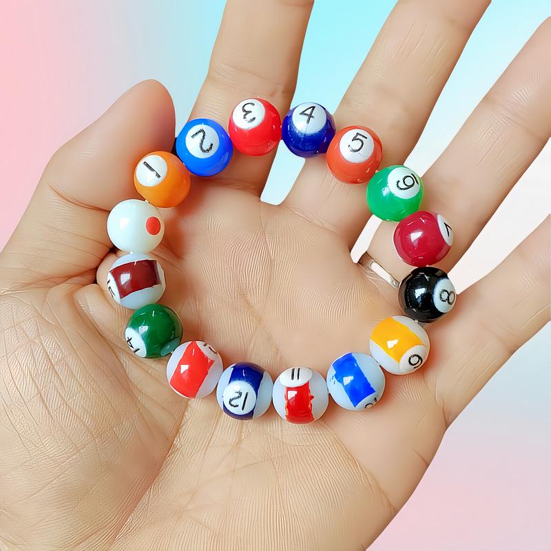 

Бильярдный бисерный браслет для пар и студентов - Модные украшения с восьмым шаром