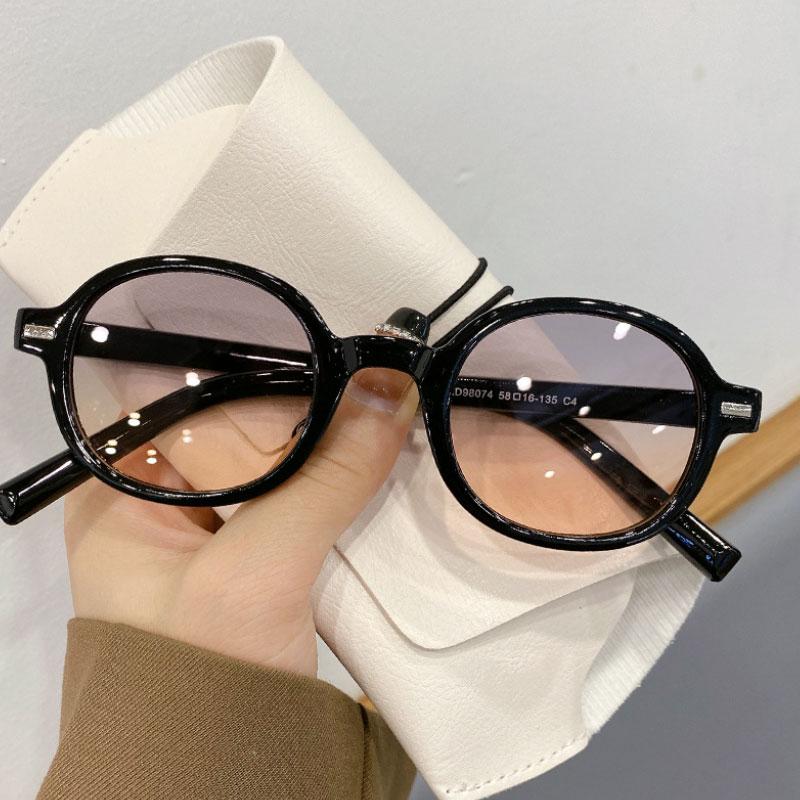 New Retro Oval Sunglasses Women Small Frame Streetwear Gradient Eyewear Fashion Designer Sun Glasses For Female