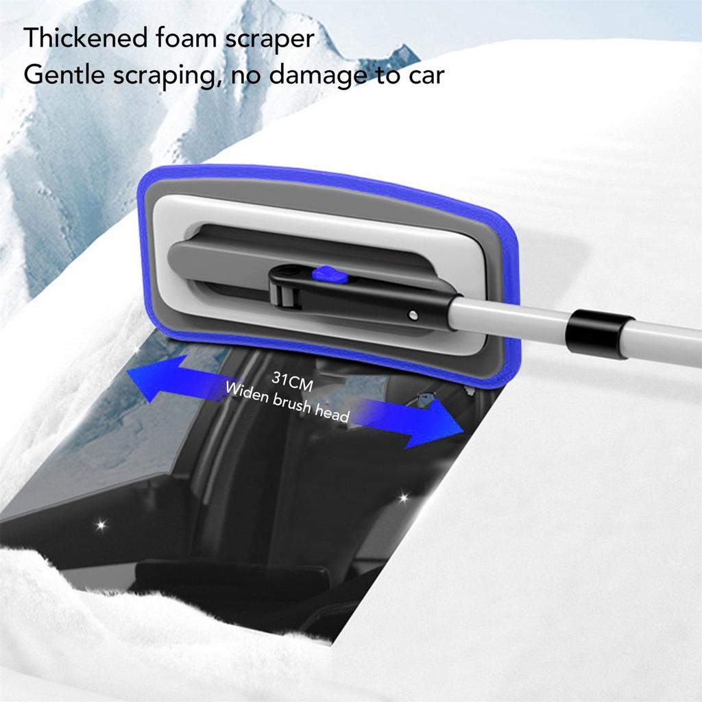 Car Snow Scraper, Aluminium Alloy Snow Brush With Detachable Ice Scraper Portable Winter Snow Remover For Cars & SUVs