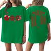Unisex Adult and Kids Casual Letter Print Short Sleeve T-Shirt for Everyday Wear